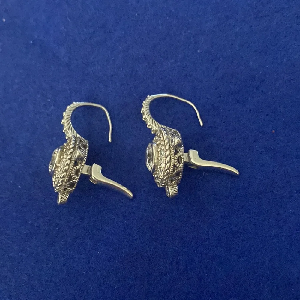 Judith Ripka diamonique drop earrings - Picture 3 of 6